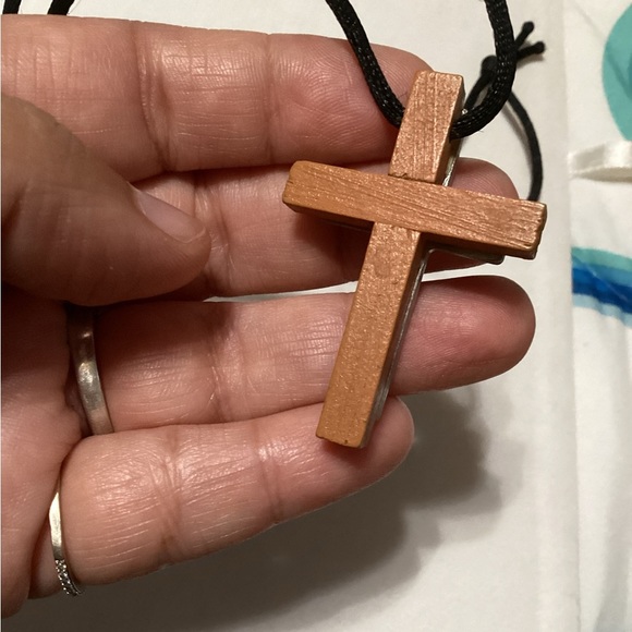 EUC set of two‎ cross necklaces with cords - #176 - Picture 3 of 13